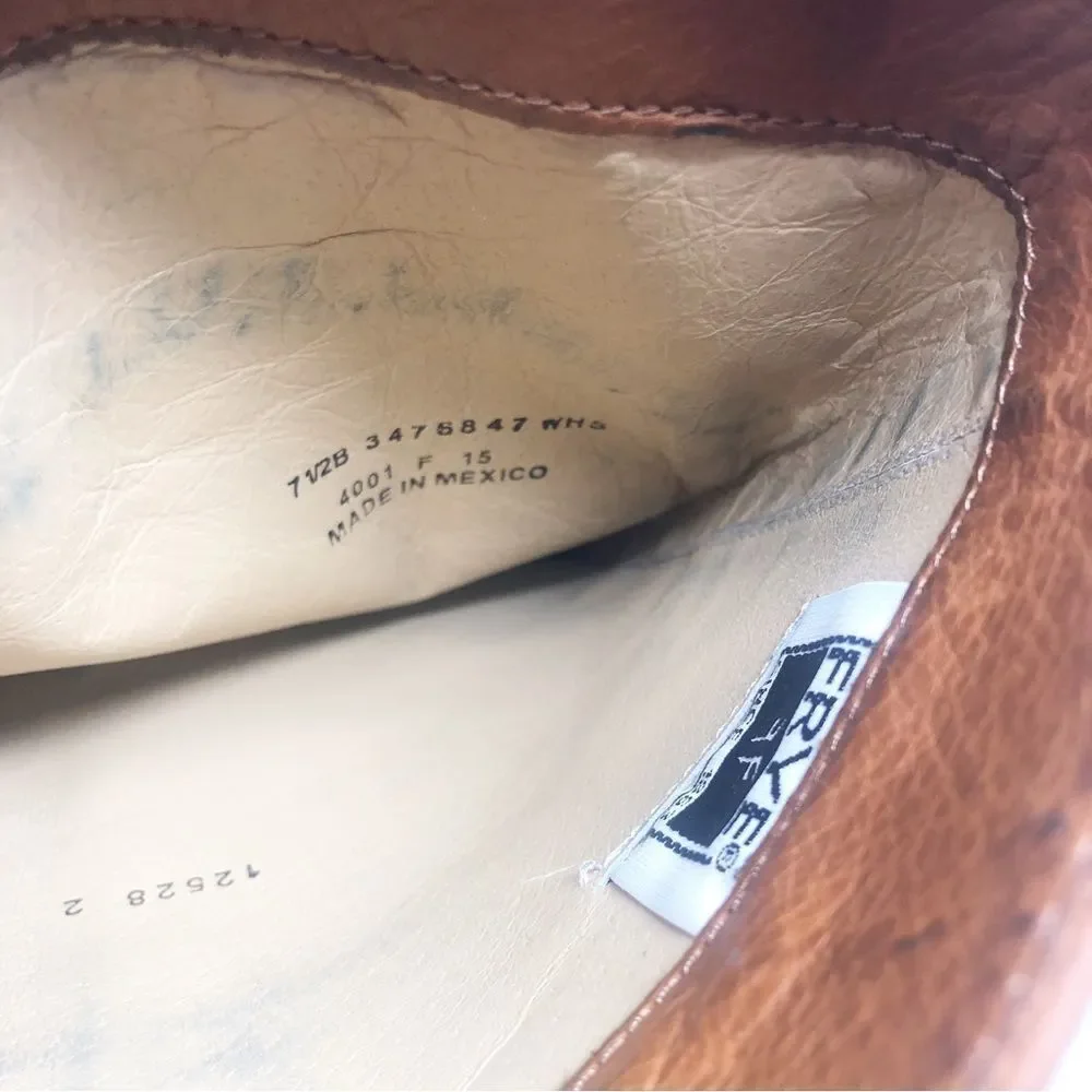 FRYE | Phillip Belted Tall Riding Boots in Cognac Tan Leather Women’s Size 7.5
